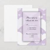 Lavendel mit Hearts Wedding RSVP Notes Karte (Vorne/Hinten)