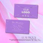 Lavendel mit Silver Decke Luxe Diamonds und Logo Visitenkarte