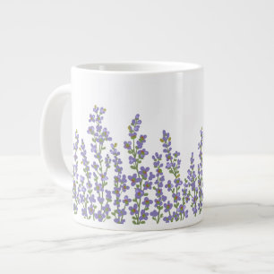 Lavendel Moderne Blumenblüten Jumbo-Tasse