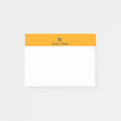 Lavendel modernes personalisierter Name Buchstabe  Post-it Klebezettel (Vorderseite)
