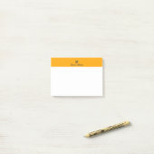 Lavendel modernes personalisierter Name Buchstabe  Post-it Klebezettel (Auf Schreibtisch)