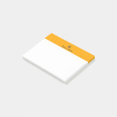 Lavendel modernes personalisierter Name Buchstabe  Post-it Klebezettel (angewinkelt)