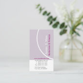 Lavendel Modernist, maßgeschneidert Visitenkarte (Stehend Vorderseite)