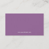 Lavendel Modernist, maßgeschneidert Visitenkarte (Rückseite)