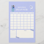 Lavendel-Monatsplaner-Layout-Kunst Briefpapier (Vorderseite)
