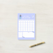 Lavendel-Monatsplaner-Layout-Kunst Post-it Klebezettel (Auf Schreibtisch)