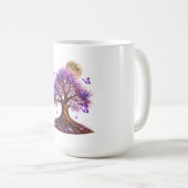 Lavendel-Mond-Baum-Klassischer Becher Kaffeetasse (VorderseiteRechts)