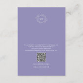 Lavendel Monogram Creat Enclosure Card Begleitkarte (Rückseite)