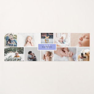 Lavendel Monogram Family Foto Collage Yogamatte