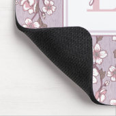 Lavendel-Monogramm-Maus-Pad Mousepad (Ecke)