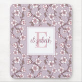 Lavendel-Monogramm-Maus-Pad Mousepad (Vorne)