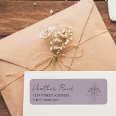 Lavendel Moth Moon Phase Rücksendeadresse