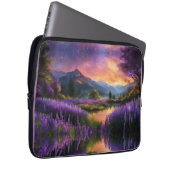 Lavendel Mountain Valley am Tag Laptopschutzhülle (Vorne Rechts)