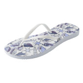 Lavendel-Muscheln Badesandalen (Schrägansicht)