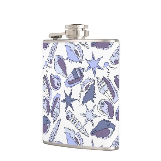 Lavendel-Muscheln Flachmann (Links)