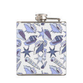 Lavendel-Muscheln Flachmann (Rückseite)