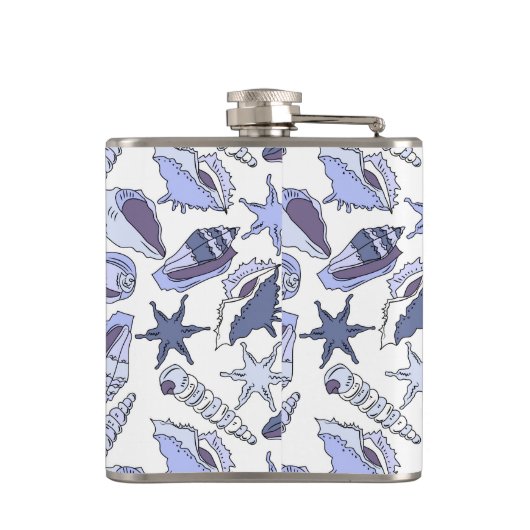 Lavendel-Muscheln Flachmann (Rückseite)