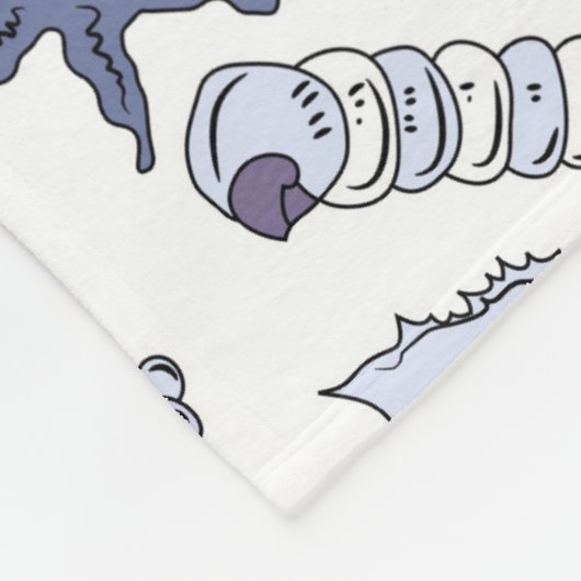 Lavendel-Muscheln Fleecedecke (Ecke)