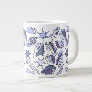 Lavendel-Muscheln Jumbo-Tasse