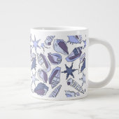 Lavendel-Muscheln Jumbo-Tasse (Rechts)
