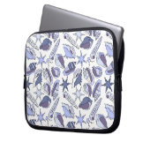 Lavendel-Muscheln Laptopschutzhülle (Vorderseite Links)