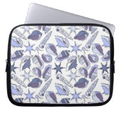 Lavendel-Muscheln Laptopschutzhülle (Vorderseite)