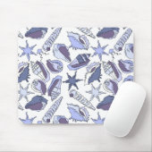Lavendel-Muscheln Mousepad (Mit Mouse)