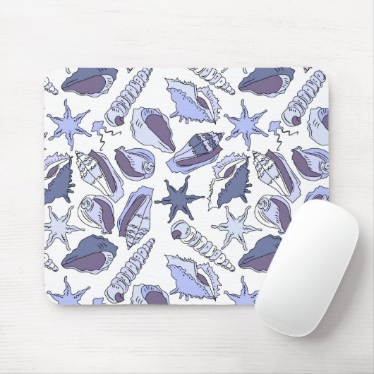 Lavendel-Muscheln Mousepad (Mit Mouse)