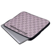 Lavendel-Muster-Elektronik-Tasche Laptopschutzhülle (Vorne Knopf)