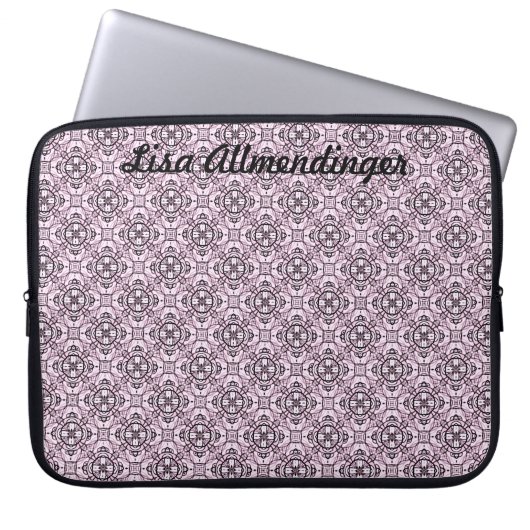 Lavendel-Muster-Elektronik-Tasche Laptopschutzhülle (Vorderseite)