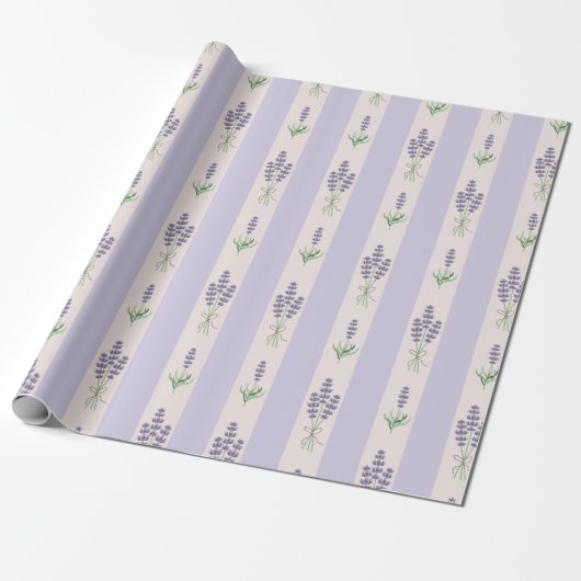Lavendel-Muster-Geschenkpapier Geschenkpapier (Ungerollt)