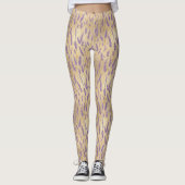 Lavendel-Muster Leggings (Vorderseite)