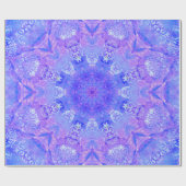 Lavendel-Muster Lila und Weiß-Damask Geschenkpapier (Flach)