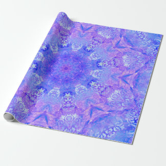 Lavendel-Muster Lila und Weiß-Damask Geschenkpapier
