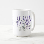 Lavendel-Muster-Säulkerze Kaffeetasse (VorderseiteRechts)