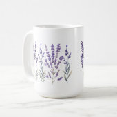 Lavendel-Muster-Säulkerze Kaffeetasse (Vorderseite Links)
