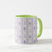 Lavendel-Muster-Tasse Tasse (VorderseiteRechts)
