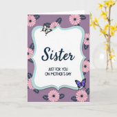 Lavendel Muttertags Schwester Karte (Gelbe Blume)
