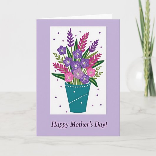 Lavendel Muttertagsdesign Karte (Vorderseite)