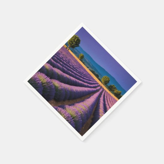 Lavendel Natur Außenwelt Landschaft Ruhe Friedlich Serviette (Ecke)