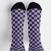 Lavendel-Nebel-Schachbrettmuster Socken (Oben)