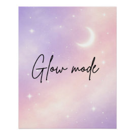 Lavendel-Nebel und rosafarbenes Aura-Kunstwerk mit Poster
