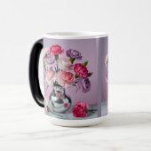 Lavendel-Nelken-Morphing-Tasse Verwandlungstasse (Vorderseite Links)