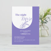 Lavendel Night Before Einladung (Stehend Vorderseite)