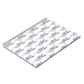 Lavendel Notebook White Pattern Notizblock (Linke Seite)