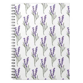 Lavendel Notebook White Pattern Notizblock