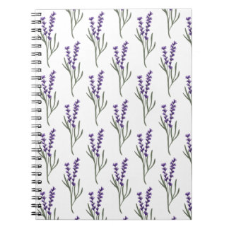 Lavendel Notebook White Pattern Notizblock