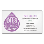 Lavendel-Öl-Tropfen-Illustration Magnetische Visitenkarte (Vorderseite)