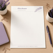 Lavendel-Olivenzweig Minimalistisches Geschäftslog