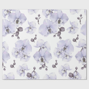 Lavendel-Orchideen-Baby-Shower-Geschenkpapier Geschenkpapier